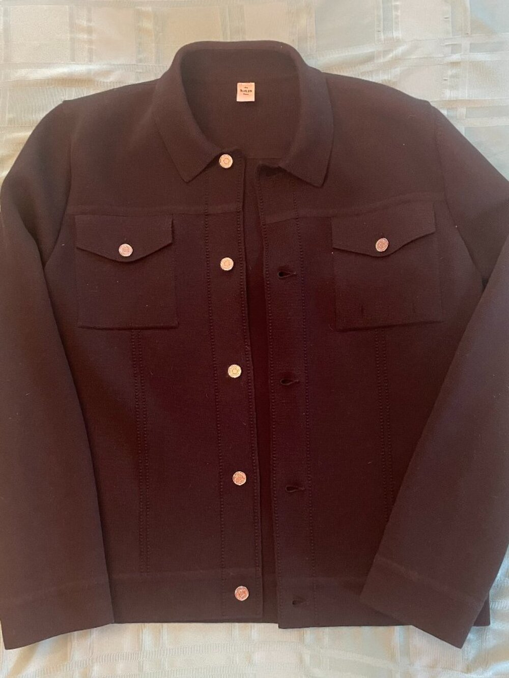 Berluti Black Button down wool coat size XL